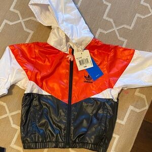 Adidas Kids rain jacket with removable hood (windbreaker)